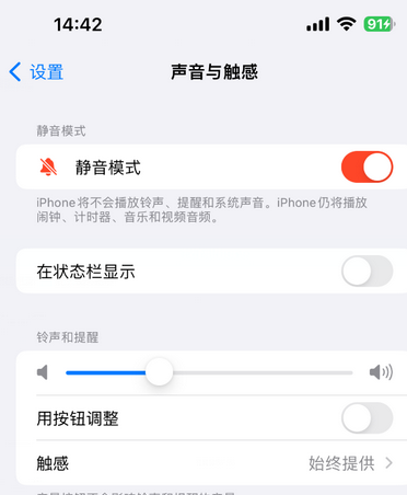 通川苹果15Pro维修网点分享iPhone15Pro系列机型中隐藏静音图标 